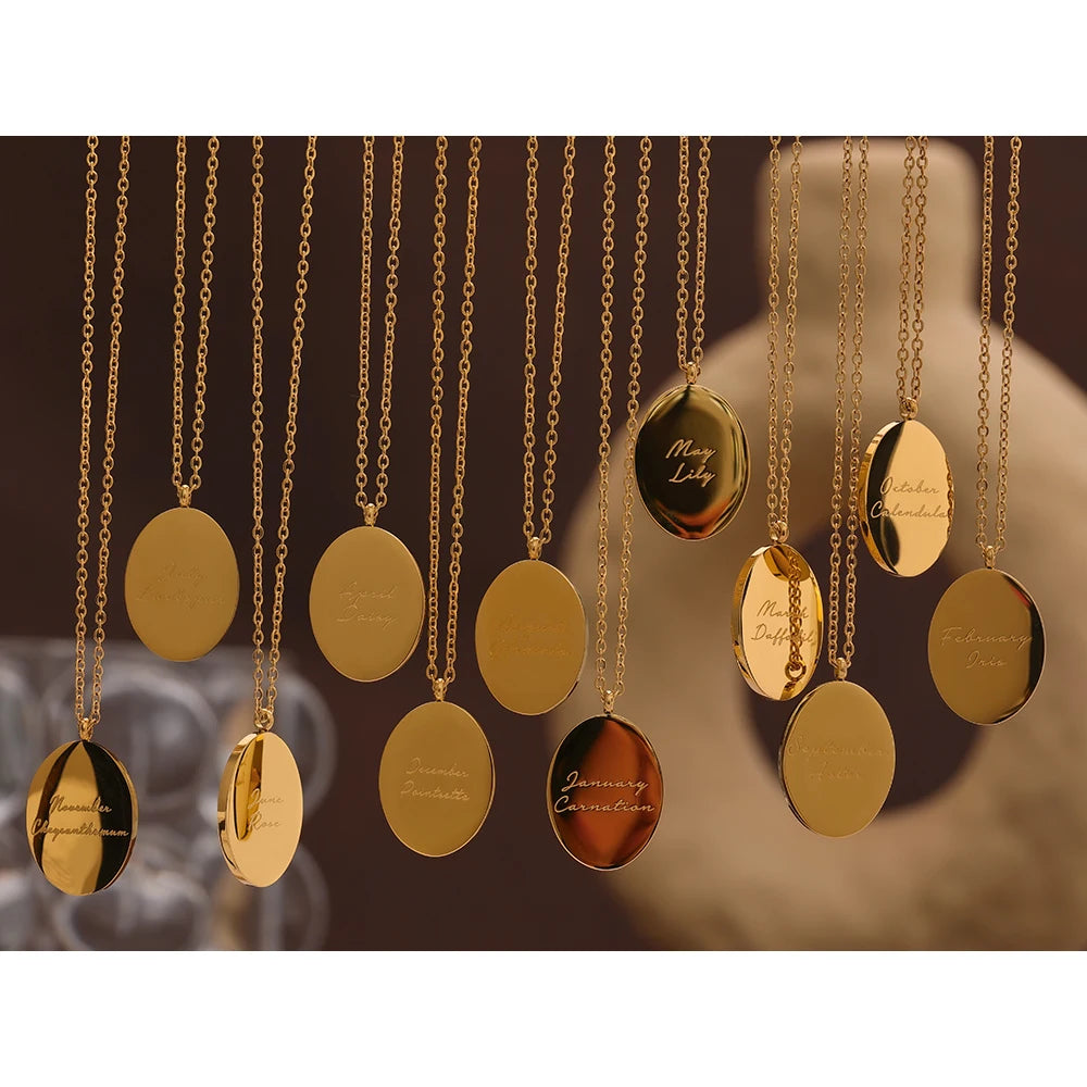 Collares flor de nacimiento dorados de Petaluna